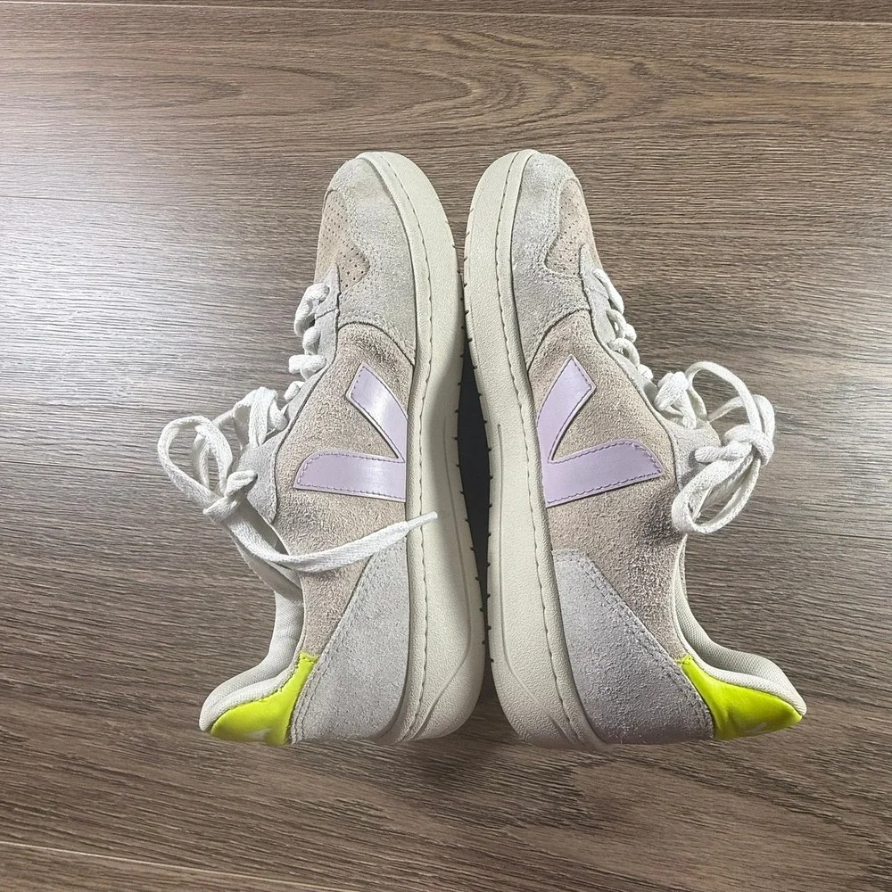 Veja V-10 Suede Multicolor Sable Sneakers Lifestyle Casual Laces Size 11 Low Top - Picture 13 of 16